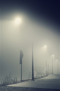 城市夜晚雾霾风景壁纸