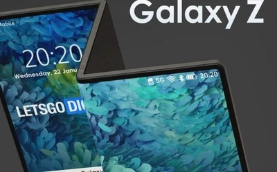 三星Galaxy Z Flip新渲染图曝光 真的可以折成“Z”字形