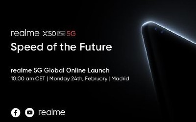 realme真我X50 Pro将亮相 全球发布会2月24日下午见